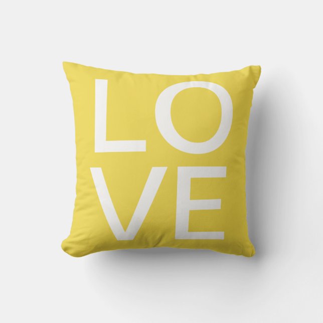 Modern LOVE yellow Cushion (Front)