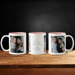 Modern "Love you Grandma" 2-Photo Two-Tone Coffee Mug<br><div class="desc">This personalised photo mug is a heartwarming tribute that makes the perfect gift for a beloved grandma. Featuring 2 photos to showcase cherished memories, the centre features elegant script that reads "Love you Grandma" above a customisable message from the gift-givers. A soft pink interior adds a gentle pop of colour,...</div>