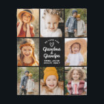 Modern Love You Grandma Grandpa Instagram Photo Fleece Blanket<br><div class="desc">The Modern Love You Grandma & Grandpa Instagram Photo Fleece Blanket is the perfect personalised gift for the grandparents who mean the world to you. This cosy fleece blanket features an Instagram-style photo collage with your favourite moments shared with Grandma and Grandpa. Soft and warm, it's perfect for cuddling up...</div>