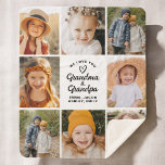 Modern Love You Grandma Grandpa Instagram Photo Sherpa Blanket<br><div class="desc">The Modern Love You Grandma & Grandpa Instagram Photo Fleece Blanket is the perfect personalised gift for the grandparents who mean the world to you. This cosy fleece blanket features an Instagram-style photo collage with your favourite moments shared with Grandma and Grandpa. Soft and warm, it's perfect for cuddling up...</div>