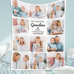 Modern Love You Grandma Personalised 11 Photo Fleece Blanket<br><div class="desc">Introducing our customisable Photo Collage Blanket, a heartfelt and unique gift perfect for the special grandparents in your life. This beautifully designed blanket allows you to showcase 11 of your favourite photos, creating a modern, elegant, and simple collage that exudes warmth and love. Personalise this blanket with the endearing message...</div>