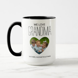 Modern Love You Grandma Photo Mug