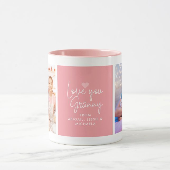 Modern "Love you Granny" 2-Photo Mug (Center)