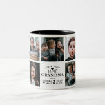 Modern Love You Great Grandma/Nana/Other 9-Photo Two-Tone Coffee Mug<br><div class="desc">Modern personalised mug for a great grandmother,  featuring 9 photos with "Love you Great (Grandma/Nana/Granny/Nan/Other)" and a personal message and/or the great grandchild or grandchildren's name/s. If you need any help customising this,  please contact me using the message button below and I'll be happy to help.</div>