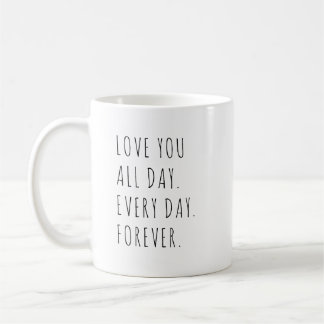 Modern Love You Handwritten Text Coffee Mug