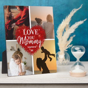 Modern Love You Mum/Mummy/Other Photo Collage  Plaque