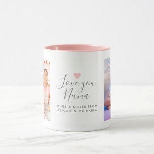 Modern "Love you Nana" 2-Photo Mug