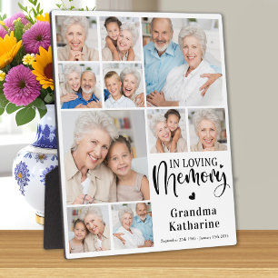 Modern Loving Memory 10 Photo Collage Memorial Plaque