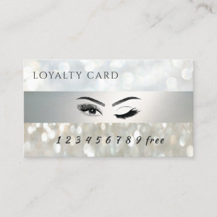 Modern loyalty card bokeh eyelashes & eyebrows
