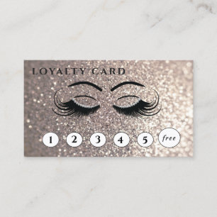 Modern loyalty card glittery eyelashes & eyebrows