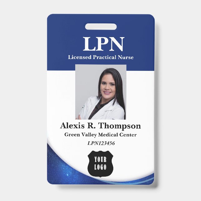 Modern LPN Badge ID Badge (Front)