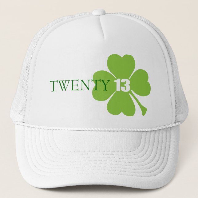 Modern lucky shamrock style 2013 hat (Front)
