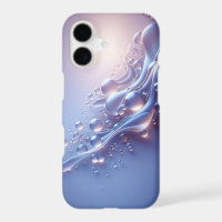 Modern Luminous Liquid Bubbles Art - Elegant Purpl