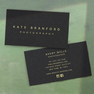 Modern Lux Minimalistic Black Professional Business Card