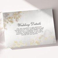 Modern Luxe Gold Flecks Grey Mist Wedding Details