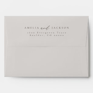Modern Luxe Light Grey Return Address Envelope