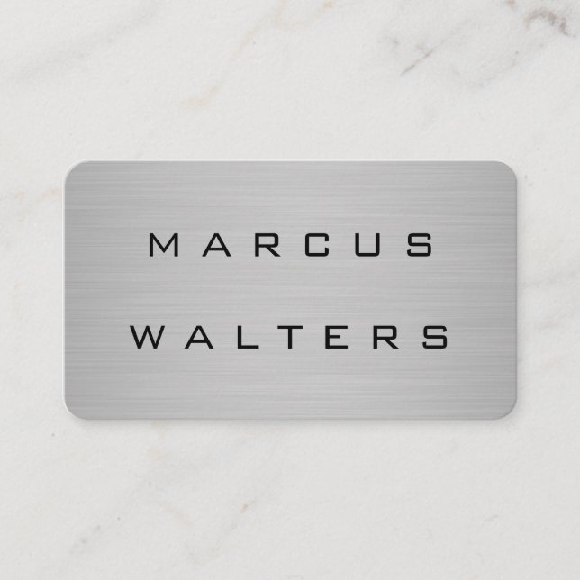 Modern Luxe Metallic Business Card (Front)