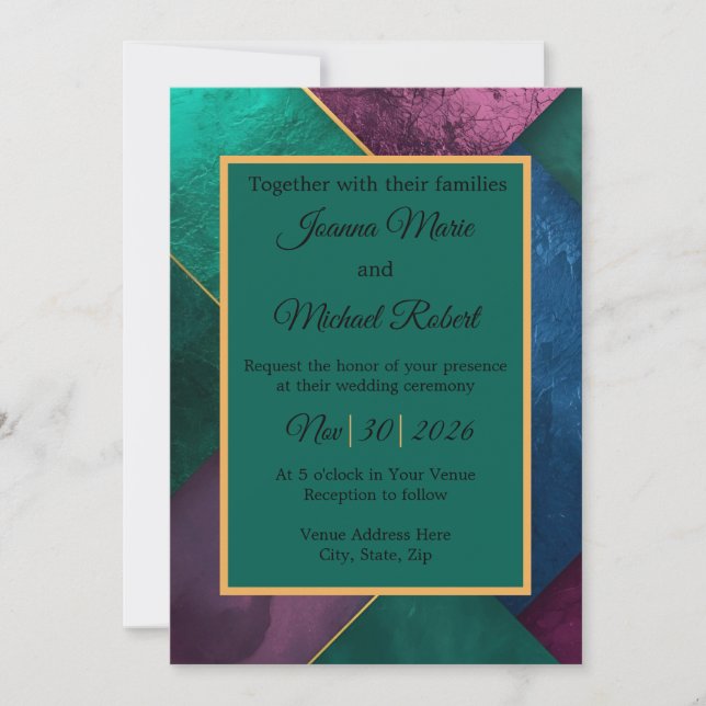 Modern Luxe Wedding Invitation (Front)