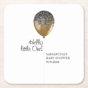 Modern Luxurious Gold Balloon Square Paper Coaster