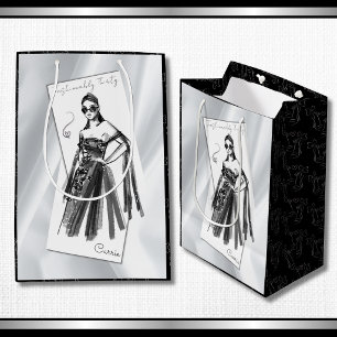 Modern Luxury 30th Birthday Fashion Medium Gift Bag