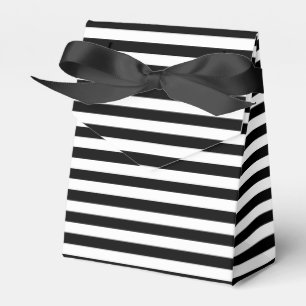 Modern Luxury Black and white stripes pattern Favour Box