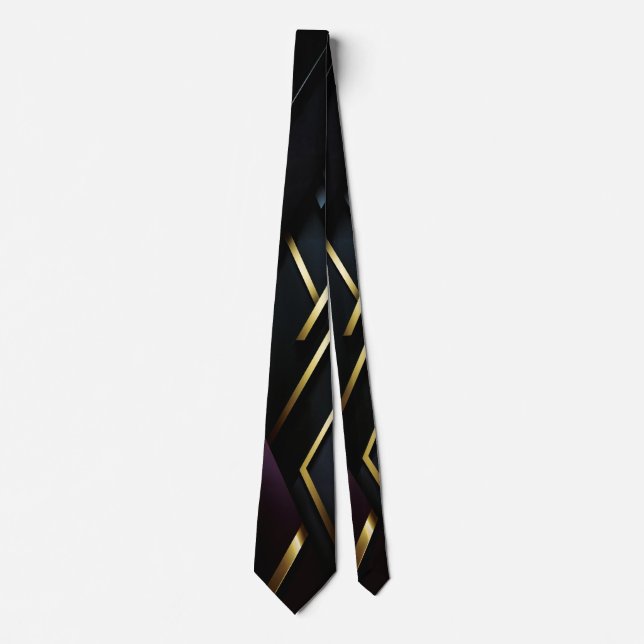 Modern luxury - black coal, green, burgundy tie (Front)