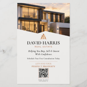 Modern Luxury Black & Copper Real Estate Company Flyer