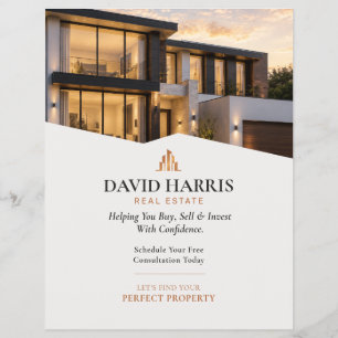 Modern Luxury Black & Copper Real Estate Company Flyer