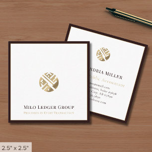 Modern Luxury Border Square Business Card