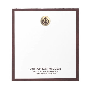 Modern Luxury Branded Notepad for Attorneys