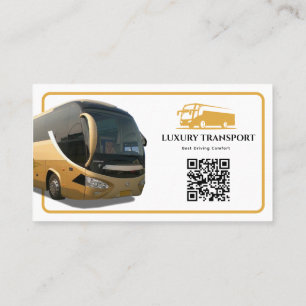 Modern Luxury Bus Company   Gold Business Card