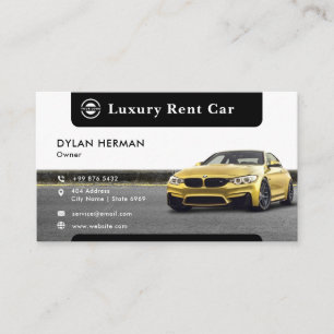 Modern Luxury Car Rent Minimalist Business Card