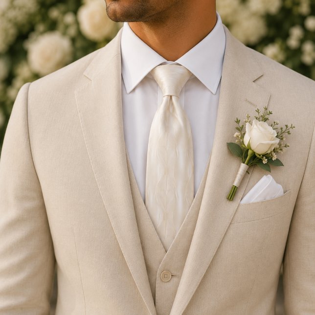 Modern Luxury Champagne Textured Tie (Creator Uploaded)