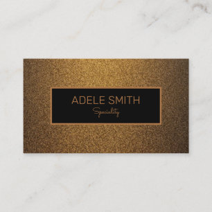 Modern luxury copper gold black frame business card