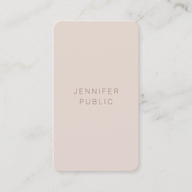 Modern Luxury Elegant Colours Personalised Templat Business Card (Front)