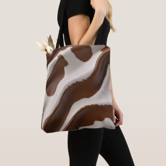 Modern Luxury Elegant Faux Cow Leather Collection Tote Bag