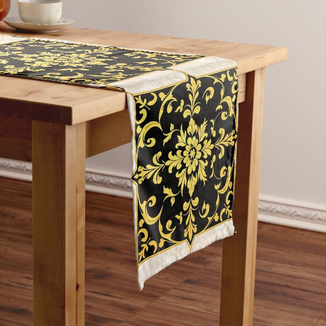 Modern Luxury Elegant Floral Collection Long Table Runner (In Situ)