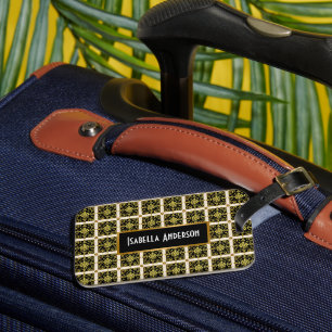 Modern Luxury Elegant Floral Collection Luggage Tag