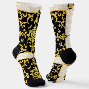 Modern Luxury Elegant Floral Collection Socks