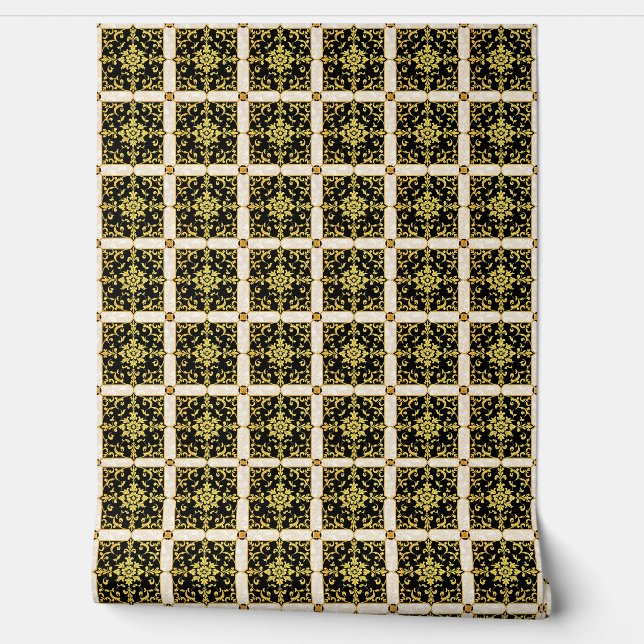 Modern Luxury Elegant Floral Collection Wallpaper (Unrolling)