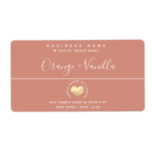 Modern luxury gold heart typography  candle  squar