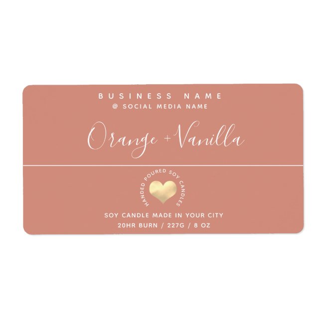 Modern luxury gold heart typography  candle  squar (Front)