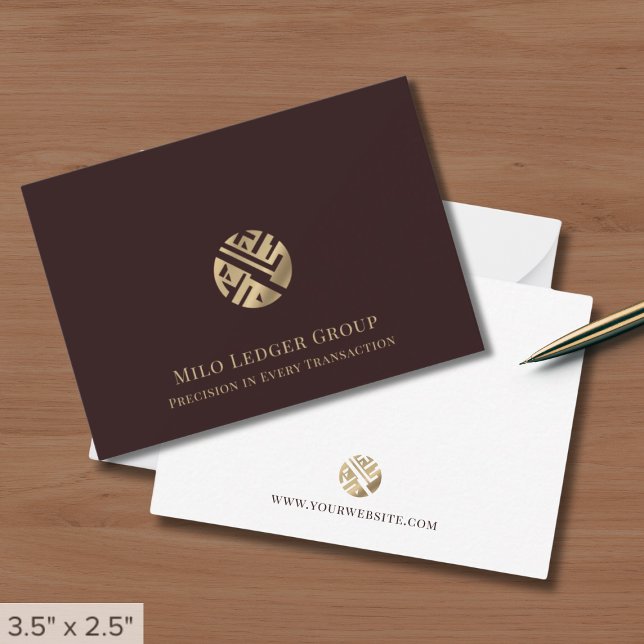 Modern Luxury Gold Logo  Card (Creator Uploaded)