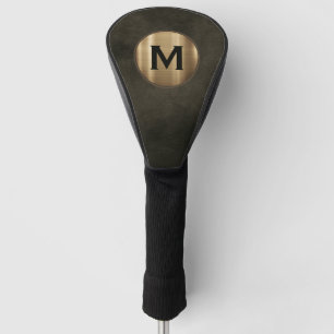 Modern Luxury Gold Monogram Golf Head Cover