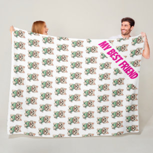 Modern Luxury Grooming Pet Personalized Collection Fleece Blanket
