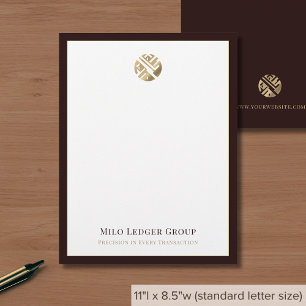 Modern Luxury Logo Custom Letterhead