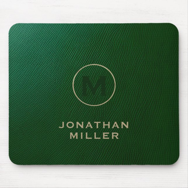 Modern Luxury Monogram Mousepad (Front)
