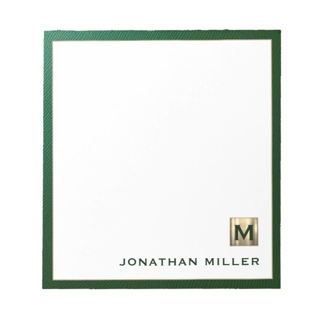 Modern Luxury Monogram Notepad (Front)