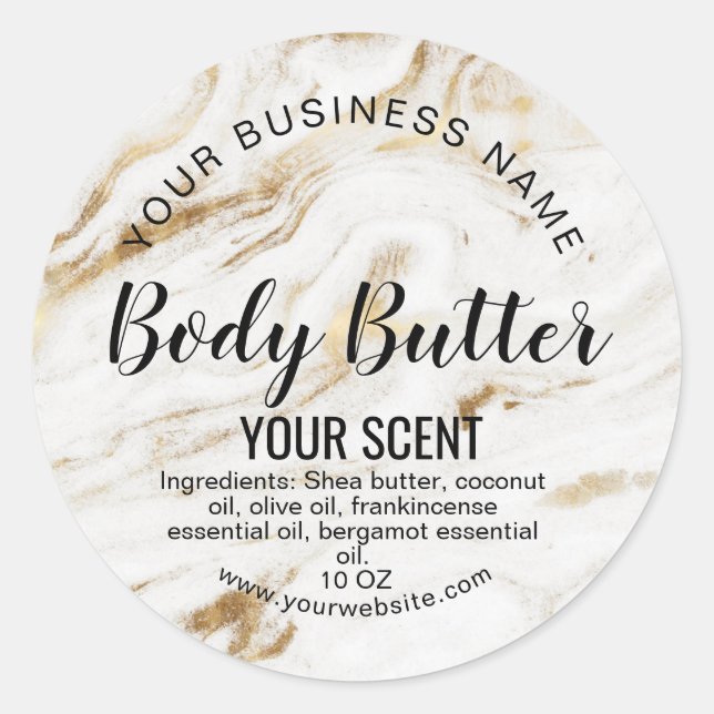modern luxury product label body butter add logo (Front)