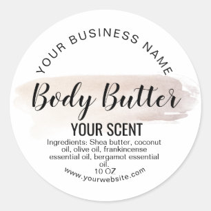 modern luxury product label body butter add logo